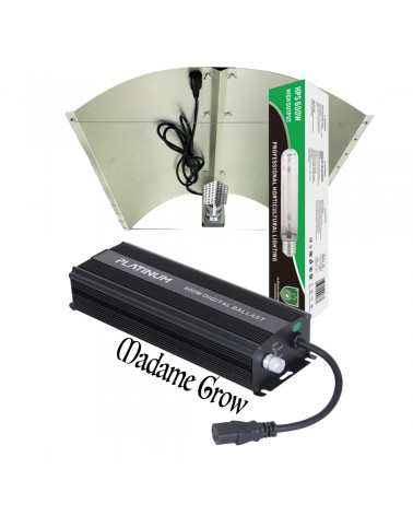 Kit de Iluminación Premium 600 W: Balastro + Bombilla + Reflector Wing