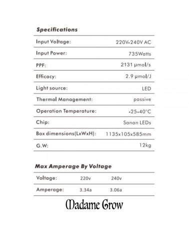 Platinum King LED 735W mit Elektronischem Vorschaltgerät - Vollspektrum